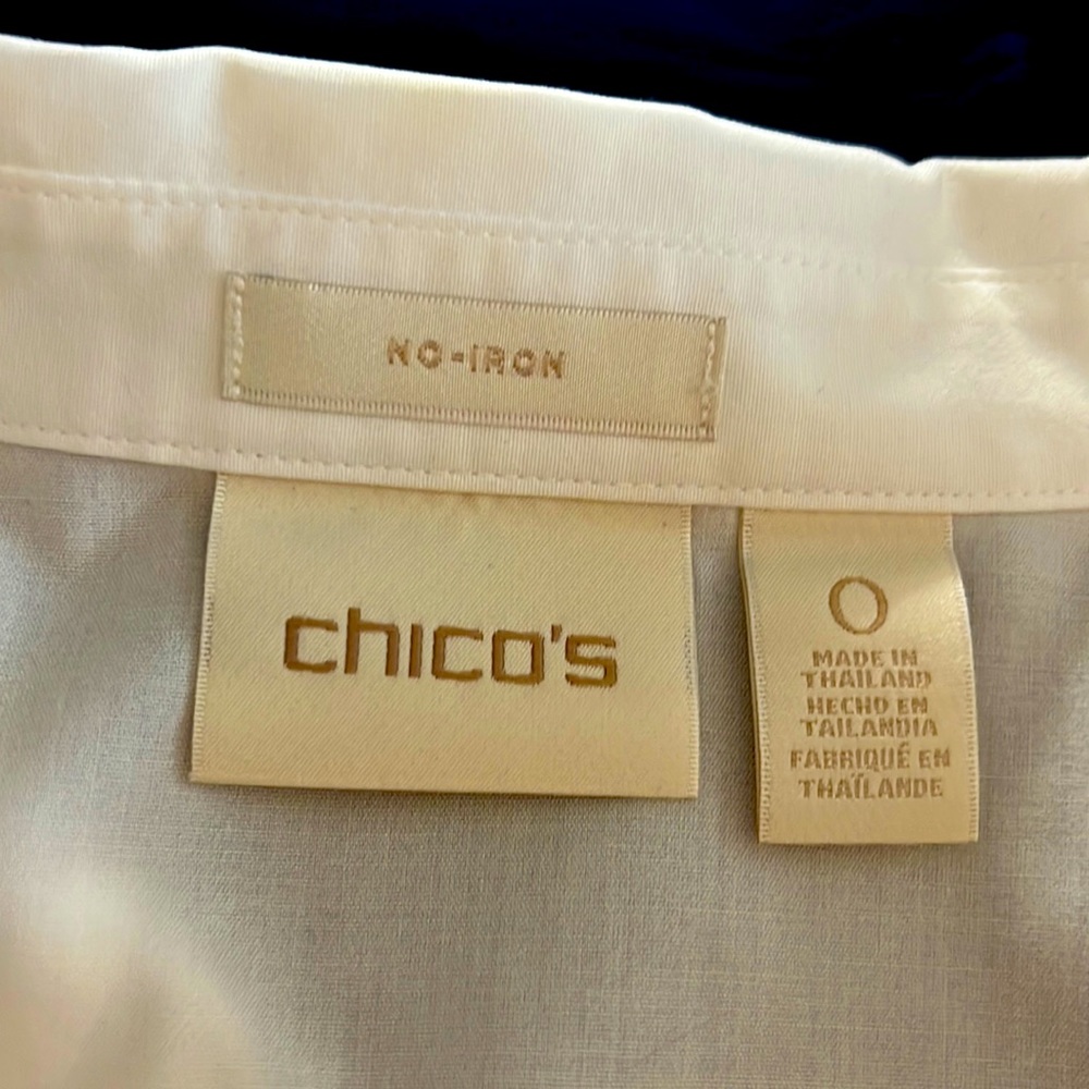 Chicos’s 0 crisp white shirt, 3/4 sleeves